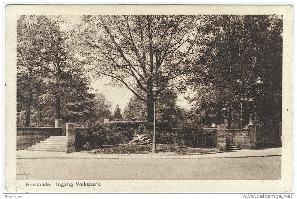 NETHERLANDS - ENSCHEDE - Volkspark, Old Postcard - Enschede