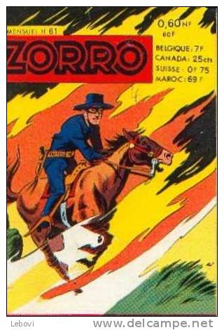 "ZORRO Mensuel - N° 61 Du 05/1960 - Autre Magazines