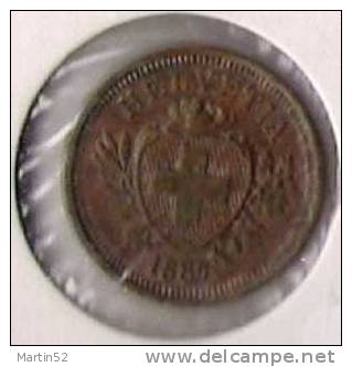 Schweiz Suisse: 1 Rappen / Cent 1887 ( Bronze, O 16mm, 1.5g)   Vz / Xvf  -   Originalpatina - 1 Rappen