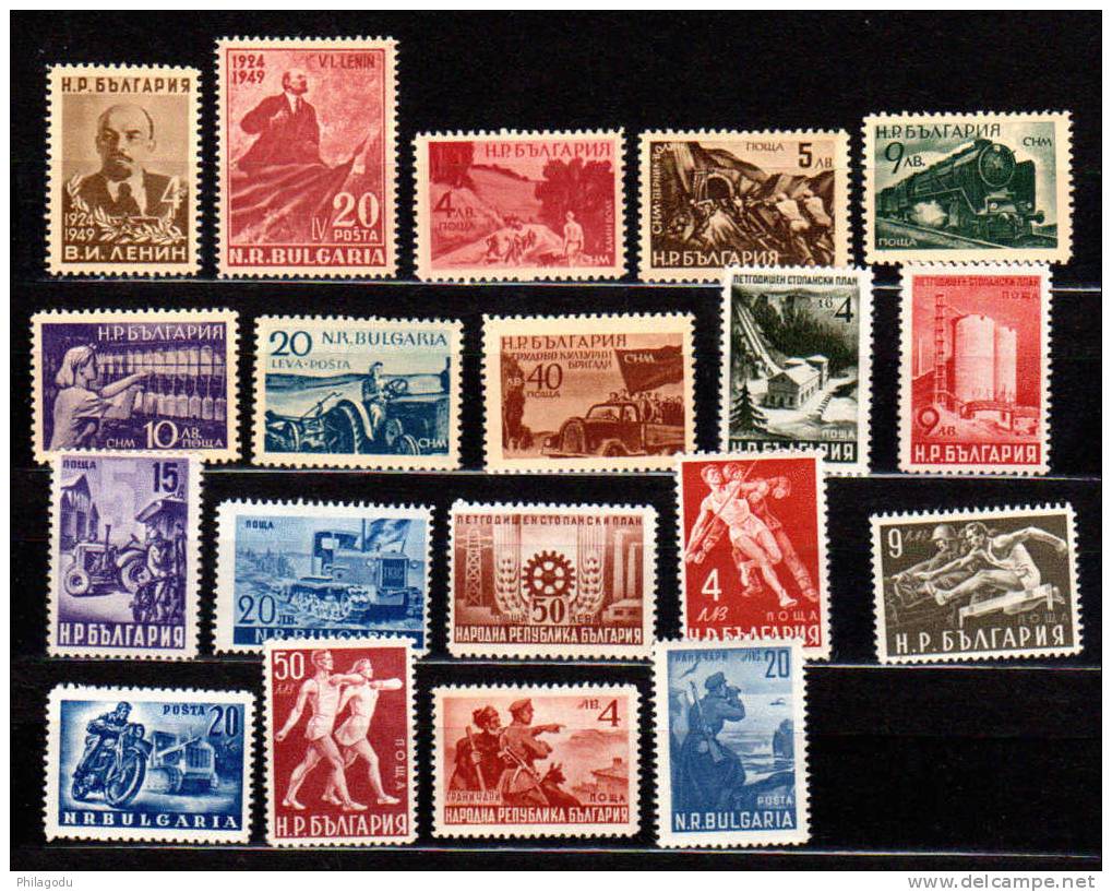 1949  Lénine, Jeunesse, Dimitrov, Sport , Javelot, Saut, Moto, Marche, Yv. 608 / 617DA **, Co - Neufs
