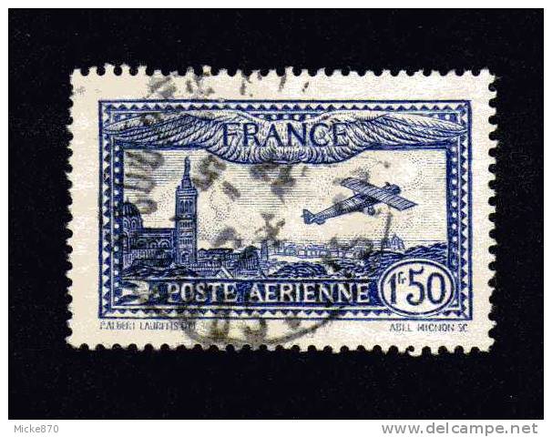 France Poste Aérienne N°6 Oblitéré Avion Survolant Marseille - 1927-1959 Oblitérés