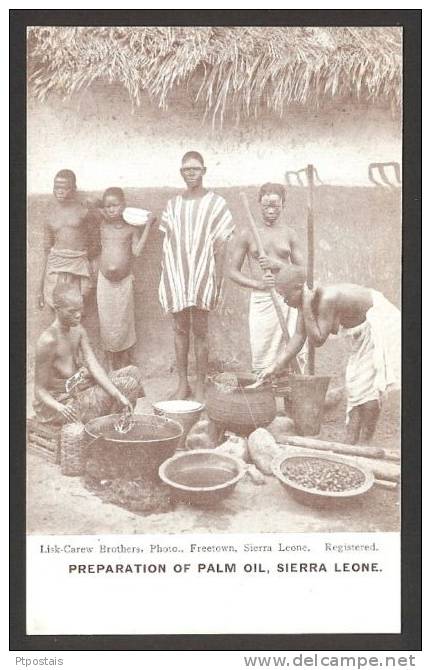 SIERRA LEONE (Africa) - Preparation Of Palm Oil - Black Nude Women - Sierra Leona