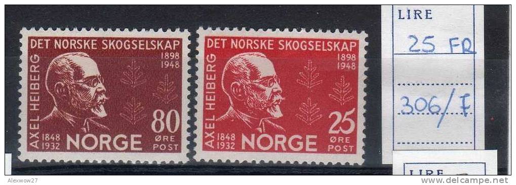 NORVEGIA / NORGE 1948 --HEIBERG **--- Rif.306/307 - Nuevos