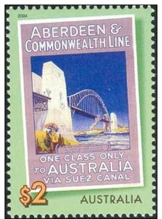 2004. AUSTRALIAN DECIMAL. Transportation (Ships & Navigation) (Ships). $2 Bon Voyage - Aberdeen & Commonwealth Line  FU - Oblitérés