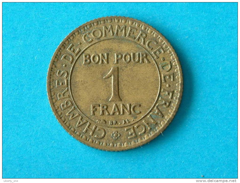 1925 - 1 Franc - Chambres De Commerce / KM 876 ( For Grade, Please See Photo ) !! - Autres & Non Classés