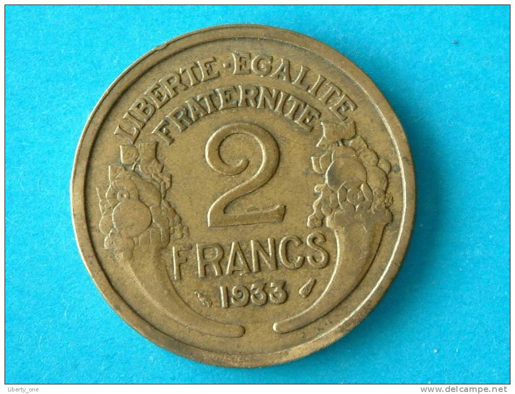 1933 - 2 Francs / KM 886 ( For Grade, Please See Photo ) !! - Autres & Non Classés