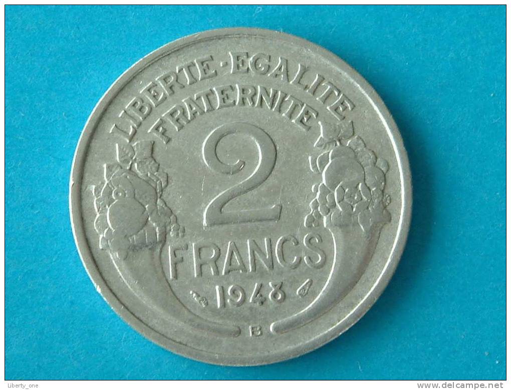 1948 B - 2 Francs / KM 886a.2 ( For Grade, Please See Photo ) !! - Autres & Non Classés