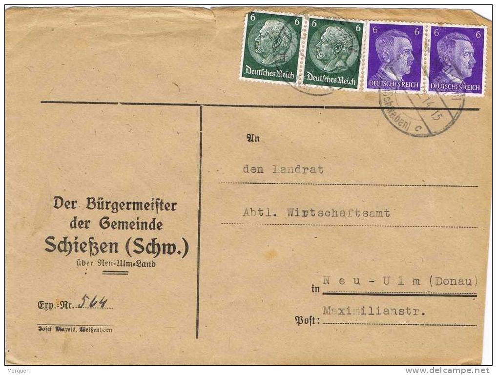 Carta Privada Interior NEU ULM (Alemania) 1942 - Briefe U. Dokumente
