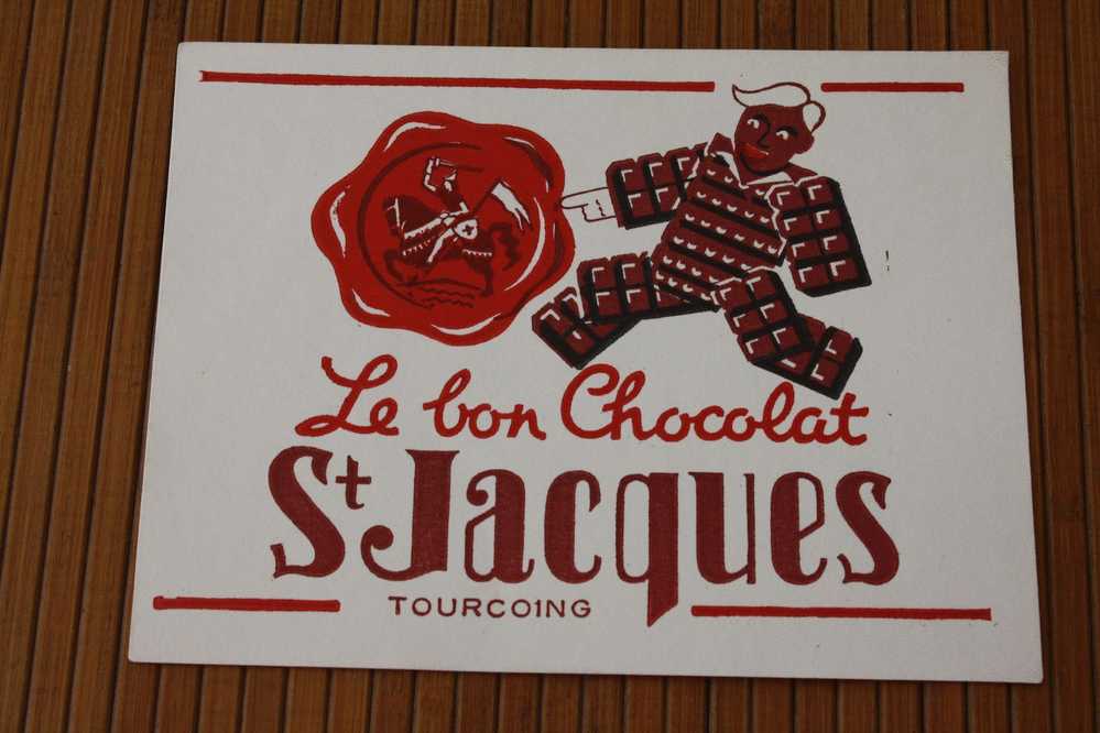 BUVARD Publicité CHOCOLAT SAINT JACQUES A TOURCOING - Cocoa & Chocolat