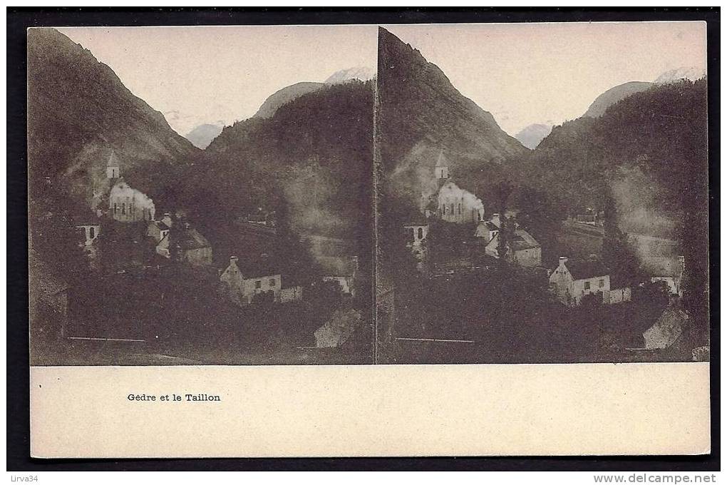 CPA  ANCIENNE STÉRÉOSCOPIQUE- FRANCE- GEDRE ET LE TAILLON - Stereoscope Cards