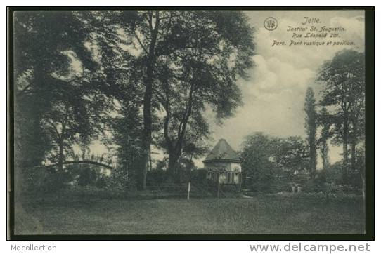 BELGIQUE JETTE / Institut Des Soeurs Hospitalières, Rue Léopold, Parc, Pont Rustique Et Pavillon / - Jette