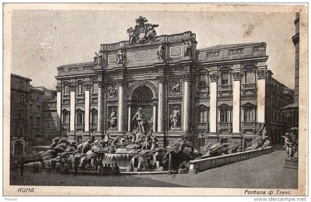 8221   Italia   Roma   Fontana  Di  Trevi  VG  1927 - Fontana Di Trevi