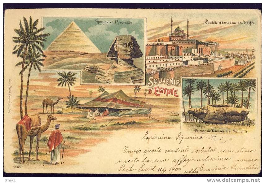 Egypt  LITHO   Old Postcard  1900 - Sonstige & Ohne Zuordnung