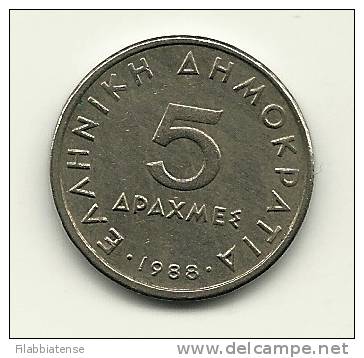 1988 - Grecia 5 Dracme     ---- - Griechenland