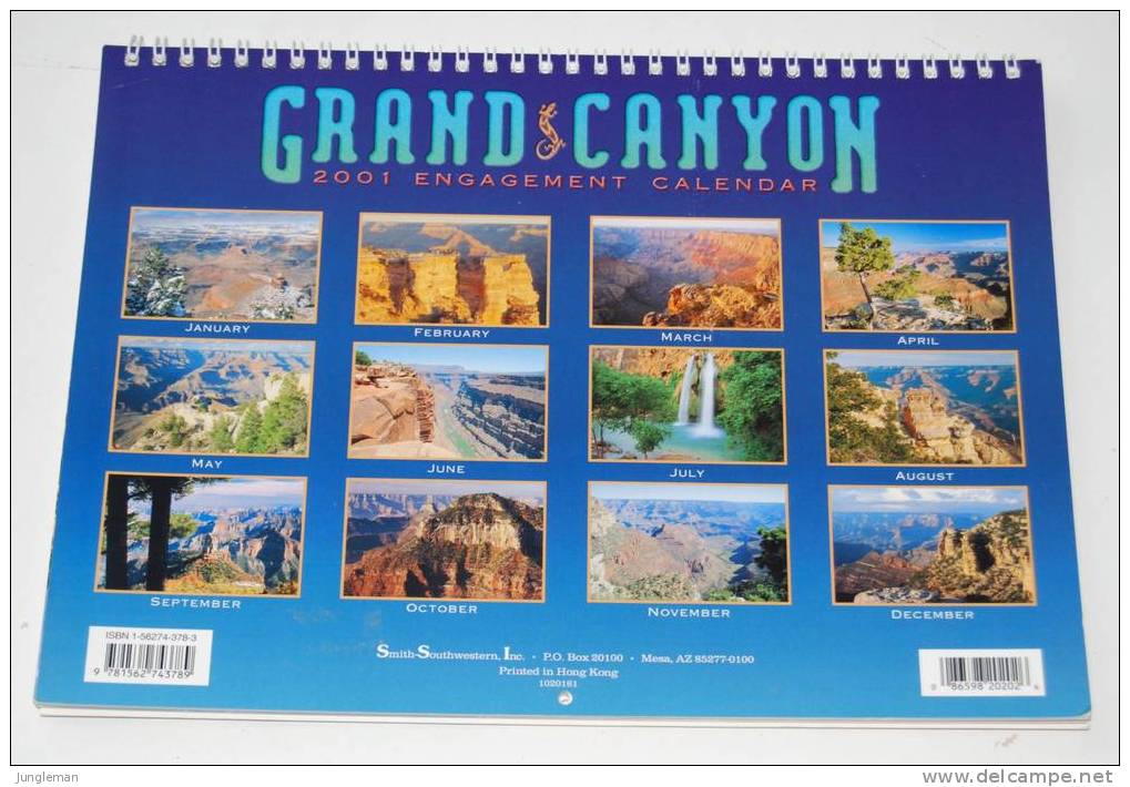 Calendrier 2001 à Spirale - Le Grand Canyon - Tout En Anglais - Bon état - - Autres & Non Classés