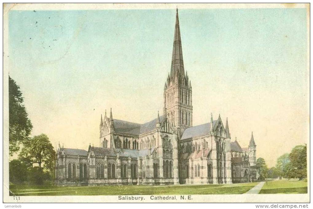 Britain United Kingdom Salisbury Cathedral Early 1900s Used Postcard [P1446] - Salisbury