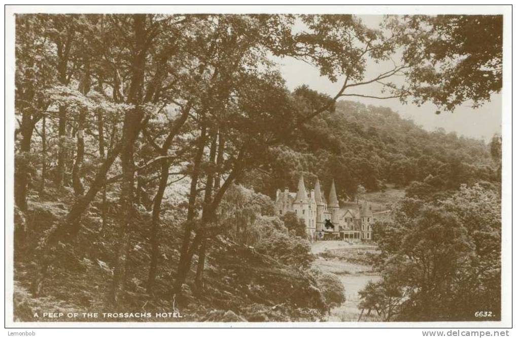 Britain United Kingdom A Peep Of The Trossachs Hotel 1951 Used Real Photo Postcard [P1449] - Stirlingshire