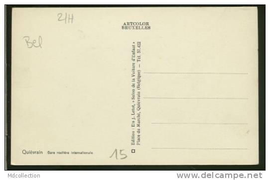 BELGIQUE QUIEVRAIN / Gare Routière Internationale / CARTE COULEUR GLACEE - Quiévrain