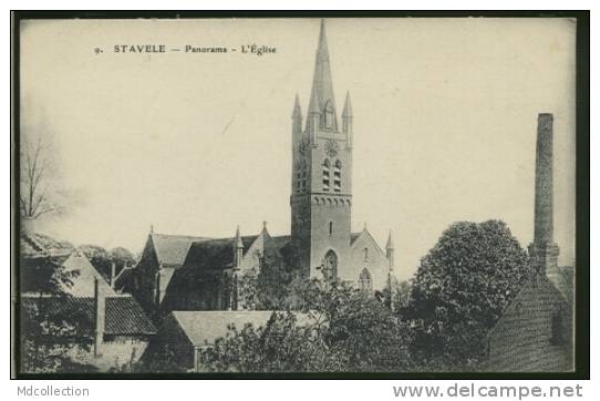 BELGIQUE STAVELE / Panorama, L'église / - Alveringem
