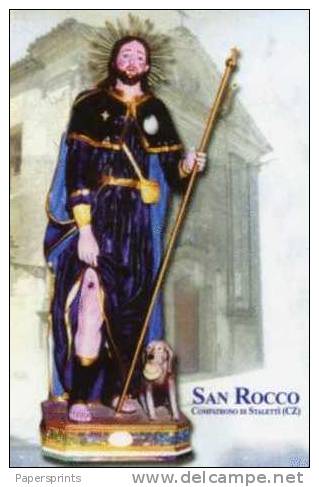 Stalettì (Catanzaro) - Santino Formato Cartolina SAN ROCCO- PERFETTO - Religión & Esoterismo