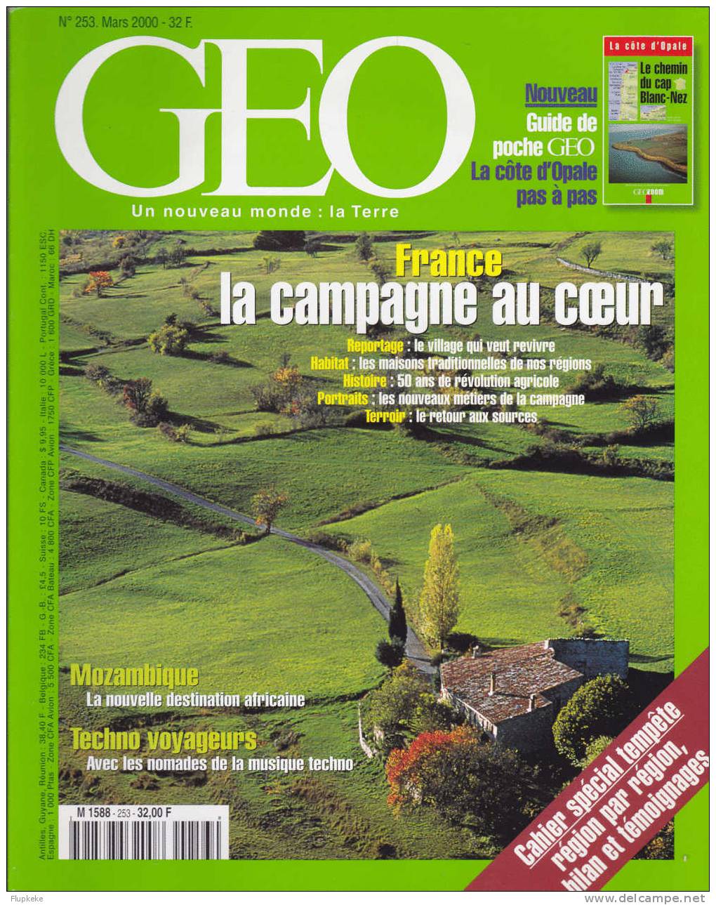 Géo 253 Mars 2000 France La Campagne Au Coeur - Aardrijkskunde