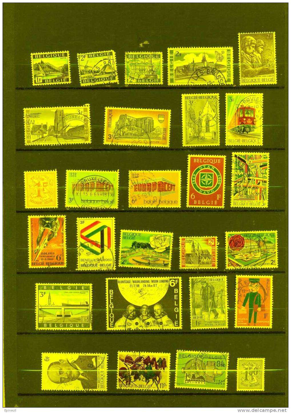 BELGIQUE 27 TIMBRES OBLITERES - Colecciones