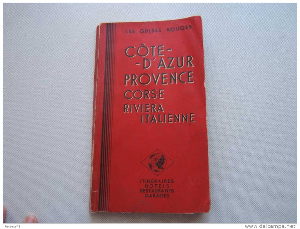 1-GUIDE ROUGE-1956-COTE D AZUR-PROVENCE-RIVIERA ITALIENNE-CORSE-BE - Michelin-Führer