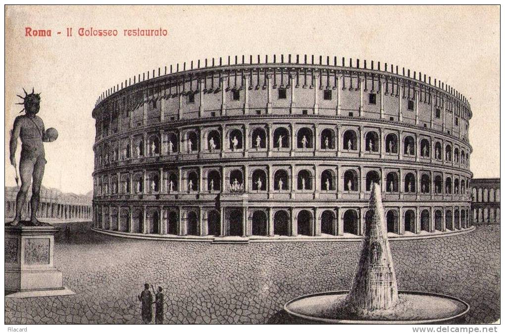 8244    Italia   Roma   Il  Colosseo  Restaurato  VGSB  1925 - Colosseum