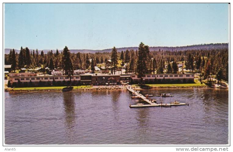 McCall ID Idaho, Shore Lodge Resort, Boat Dock, On C1950s/60s Vintage Postcard - Andere & Zonder Classificatie