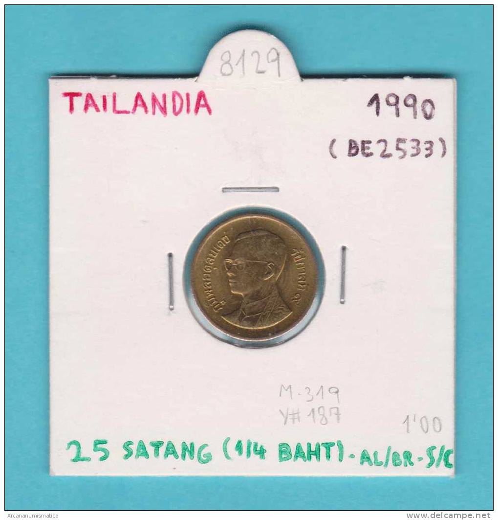 TAILANDIA  25  SATANG (1/4 Baht)  AL BR  Y#187     SC/UNC     T-DL-8129 - Tailandia