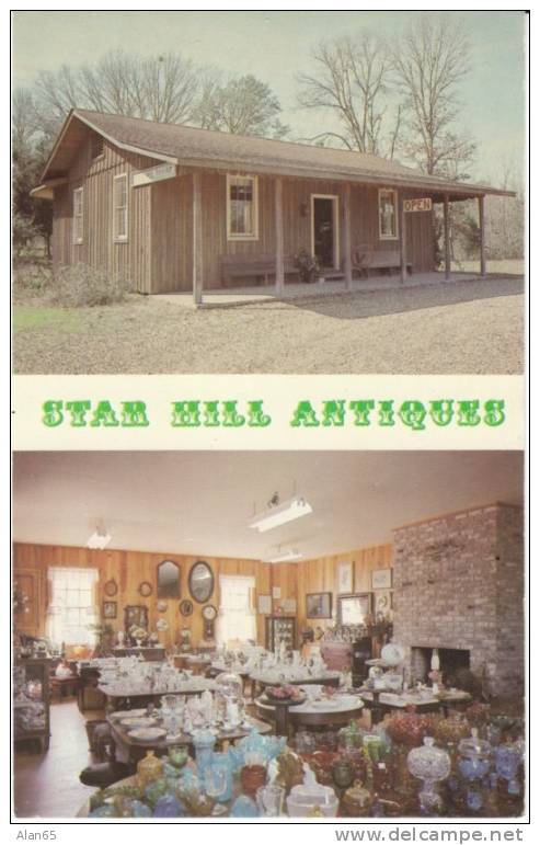 Francisville LA Louisiana, Star Hill Antique Store Interior View, On C1960s/70s Vintage Postcard, Glassware - Other & Unclassified