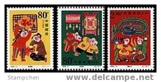 China 2000-2 Spring Festival Stamps New Year Lantern Dragon Firework - Neufs