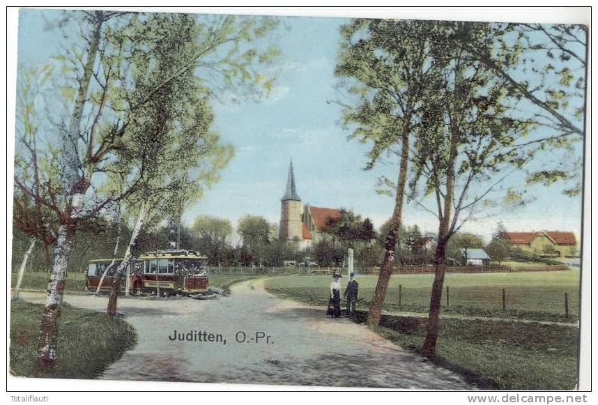 Juditten Königsberg Straßenbahn Tram Mendelejevo Kaliningrad Color 25.7.1913 Gelaufen - Ostpreussen