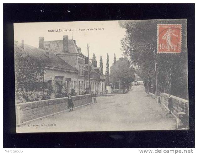 Genillé Avenue De La Gare édit.bardou , Café De La Gare Restaurant - Genillé