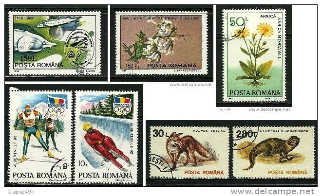 ● ROMANIA 1993 . . - FIORI E Vari Usati  - Cat. ? € - Lotto N. 522 /23 /25 /26 /28 - Usado