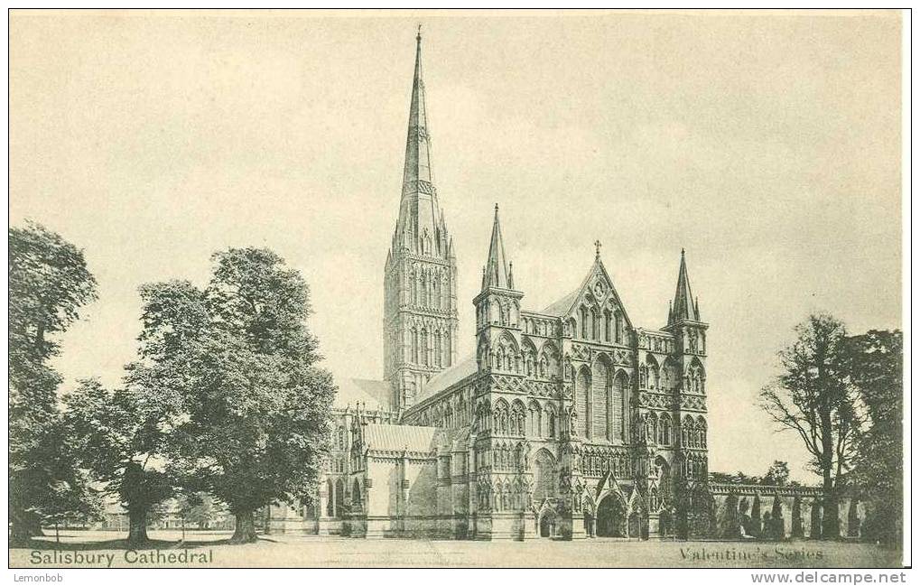 Britain United Kingdom Salisbury Cathedral, Early 1900s Postcard [P1467] - Salisbury