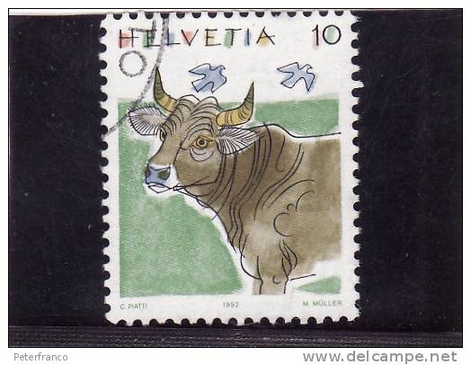 1992 Svizzera - Animali - Il Toro - Vaches
