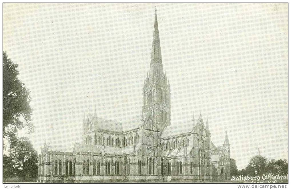 Britain United Kingdom Salisbury Cathedral, From N.W Early 1900s Postcard [P1470] - Salisbury