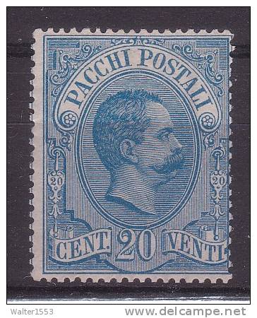 REGNO 1884 PACCHI POSTALI N° 2 20 CENT. * MLH ALTA QUALITA' - Postal Parcels