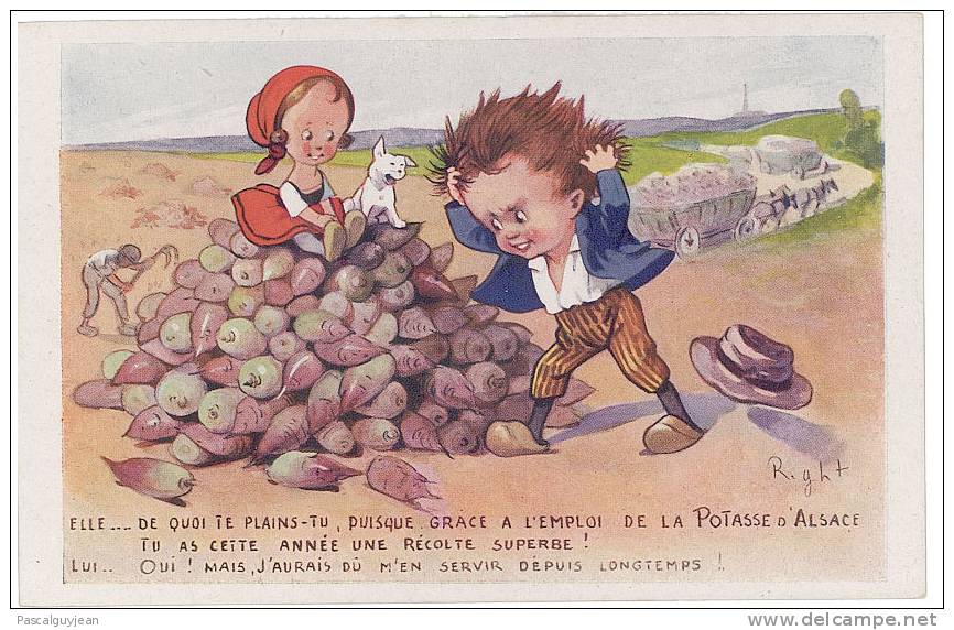 CP ILLUST. RIGHT - DE QUOI TE PLAINS-TU ? - SELS DE POTASSE D'ALSACE - Right