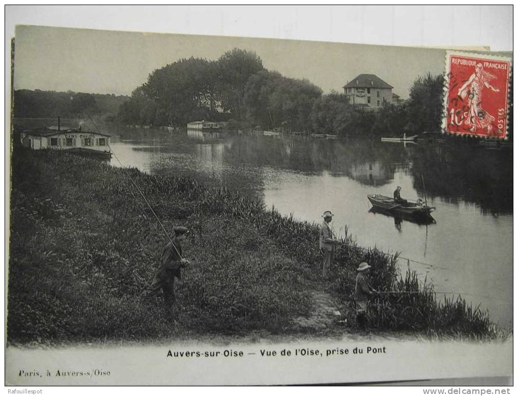 Cpa Auvers Sur Oise Vue De L'oise (glacée) - Auvers Sur Oise