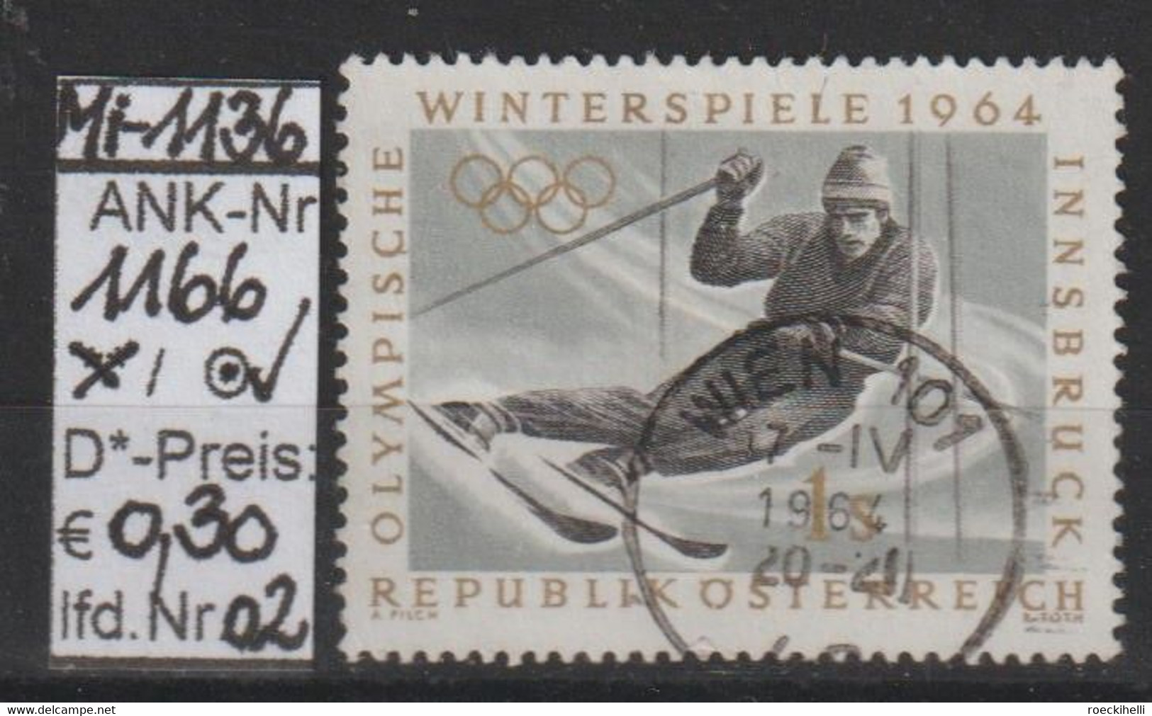1963 - ÖSTERREICH - SM A.Satz "IX. Olymp. Winterspiele In Innsbruck" 1 S Mehrf - O  Gestempelt  - S.Scan (1166o 02   At) - Oblitérés