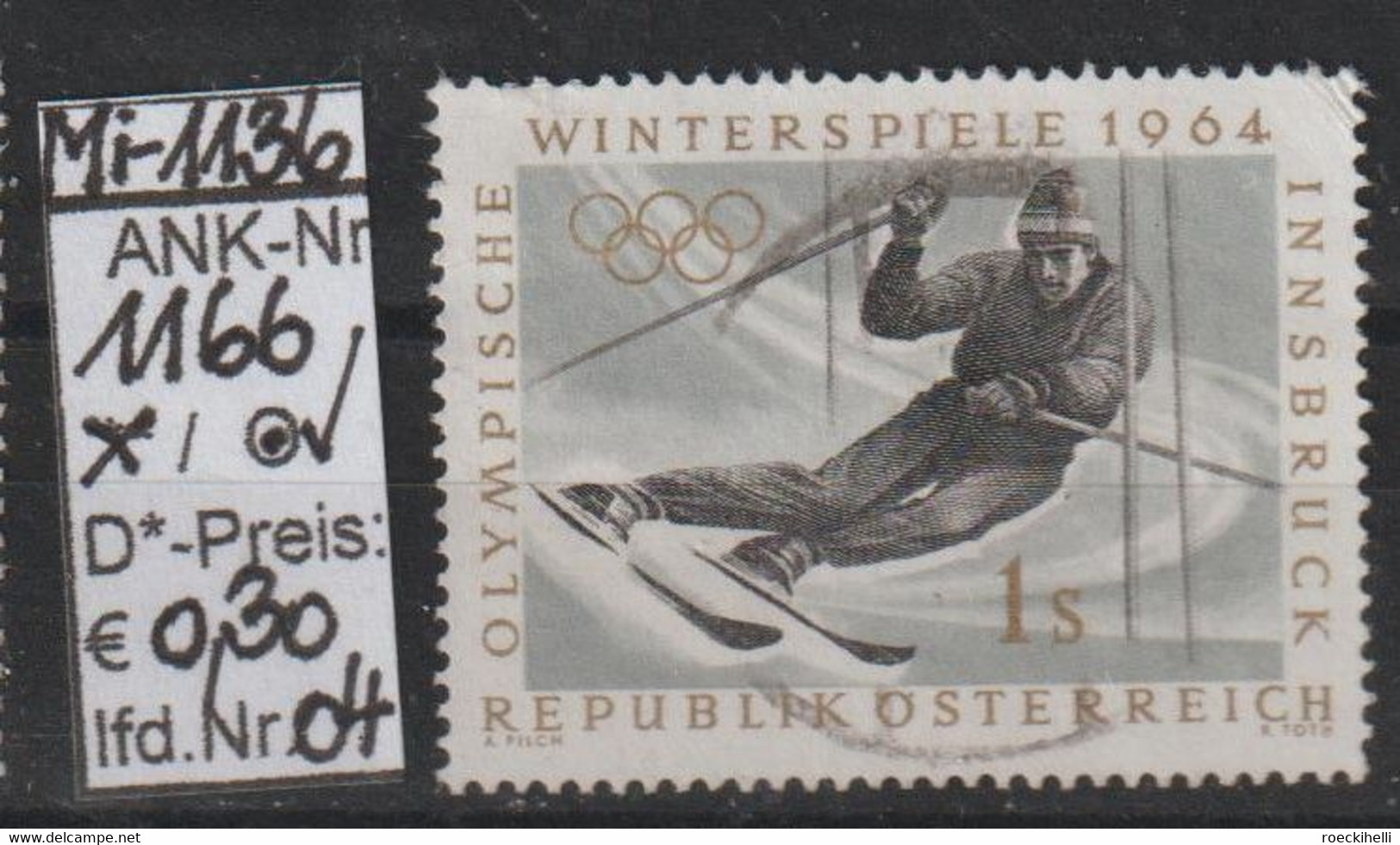 1963 - ÖSTERREICH - SM A.Satz "IX. Olymp. Winterspiele In Innsbruck" 1 S Mehrf - O  Gestempelt  - S.Scan (1166o 04   At) - Oblitérés