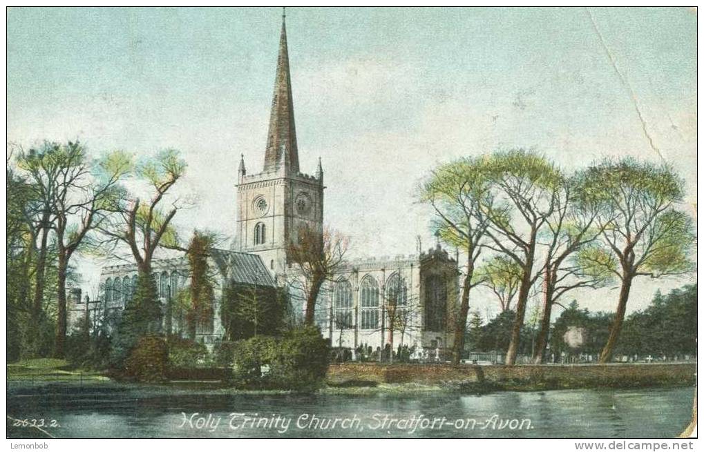 Britain United Kingdom Holy Trinity Church, Stratford-on-avon Early 1900s Postcard [P1477] - Stratford Upon Avon