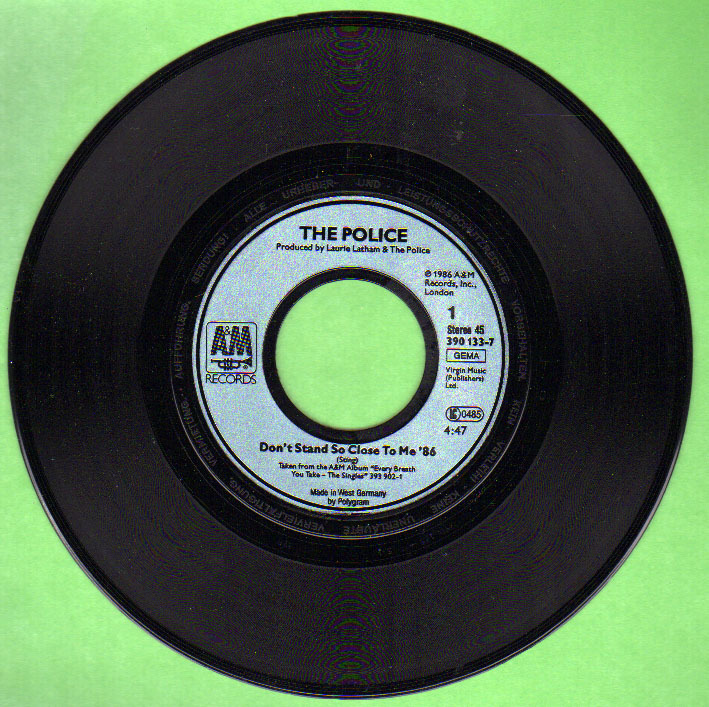 * 7" *  THE POLICE - DON'T STAND SO CLOSE TO ME (Germany 1986 Ex!!!) - Rock