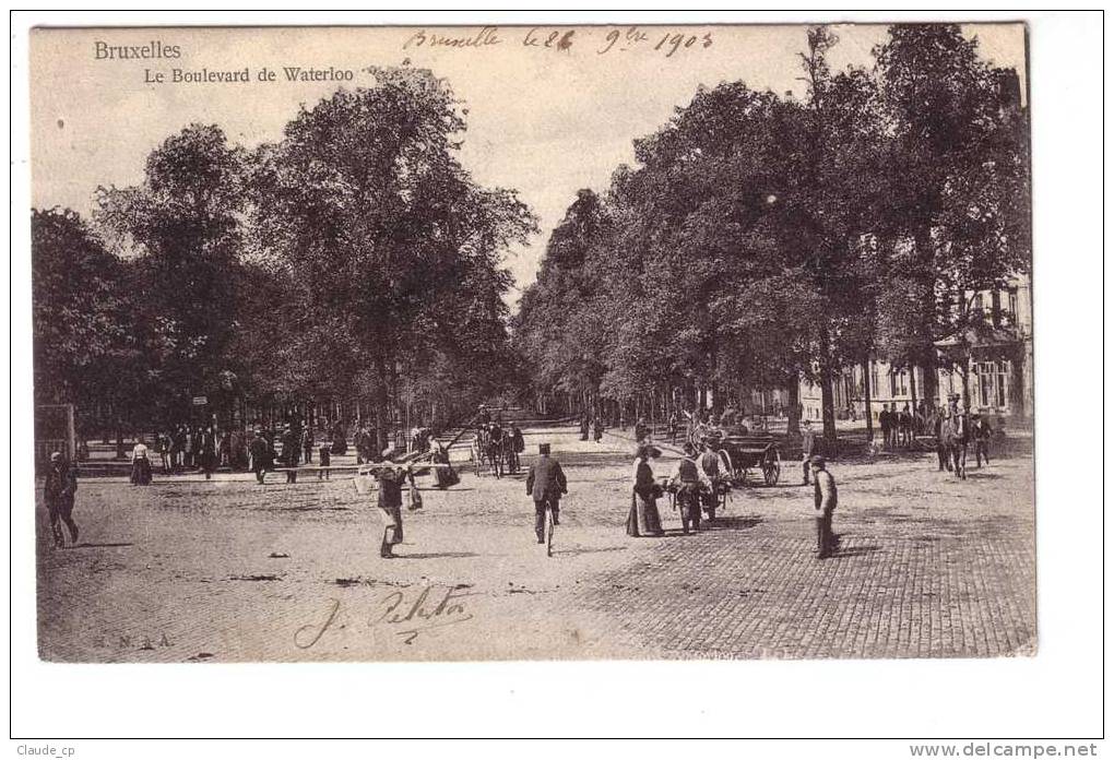 BELGIQUE-BRUXELLES--Le Boulevard De Waterloo   ( Animée  ) - Avenues, Boulevards