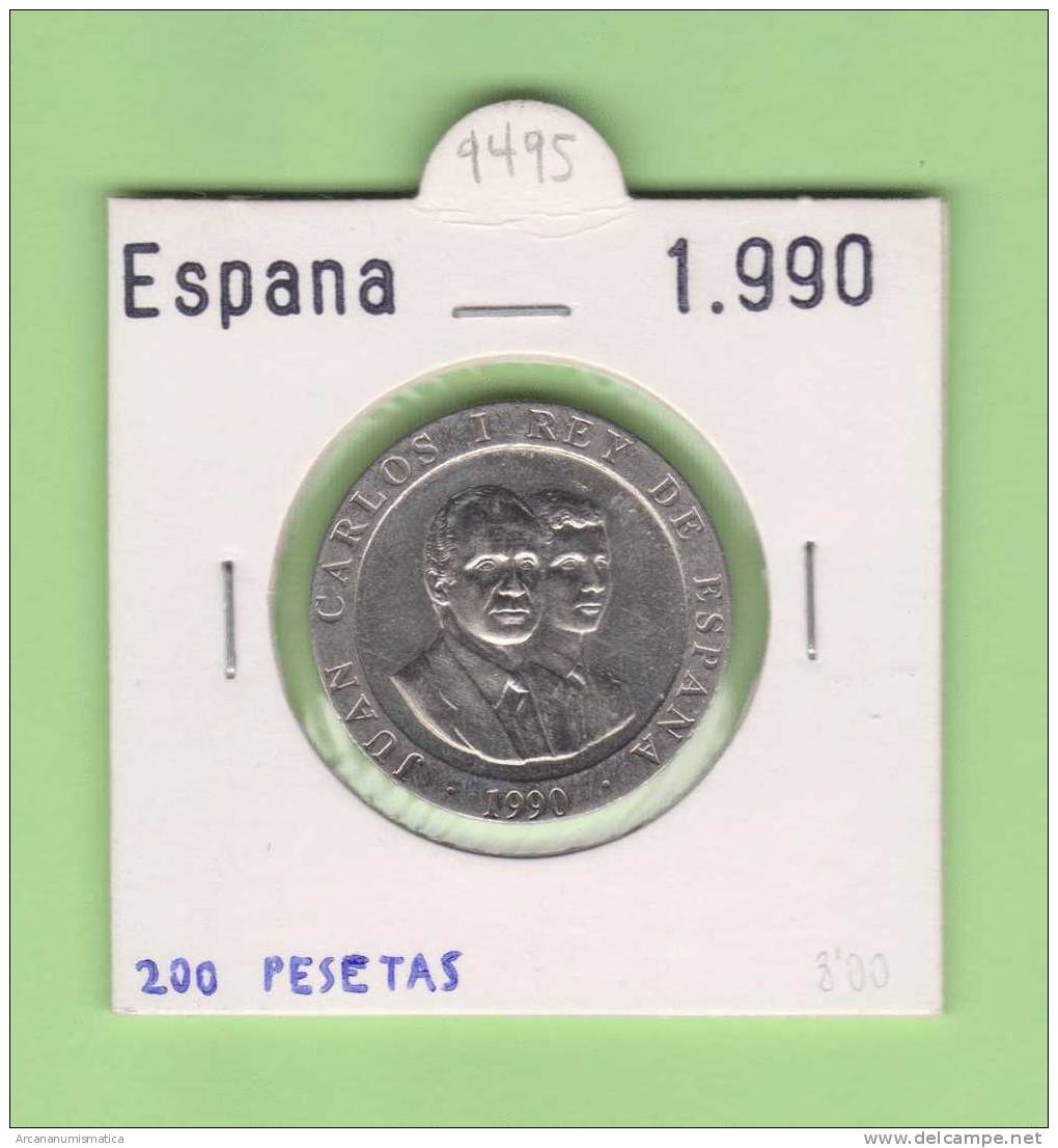 ESPAÑA /JUAN CARLOS I    200  PESETAS  Cu Ni  1.990  KM#855   SC/UNC  DL-9495 - 200 Peseta