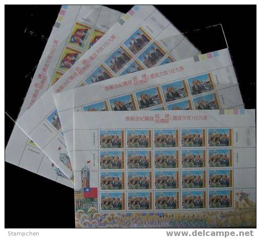 1996 President Stamps Sheets Satellite Train Crane Balloon National Flag Computer Dragon Dance - Collections