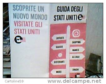 GUIDA TURISTICA STATI UNITI ED IN ITALIANO STAMPATA IN USA ANNI 1965 /70 40 Pagine CQ13605 - Turismo, Viajes