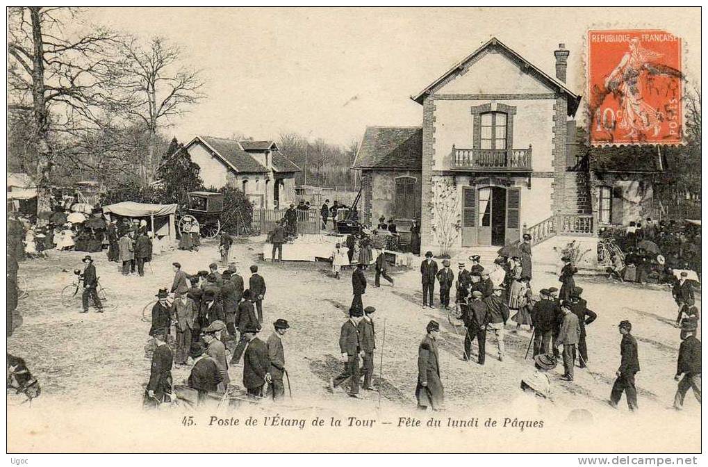 CPA  - 78 - Poste De L'étang De La Tour - Fête Du Lundi De Pâques - 858 - Le Perray En Yvelines